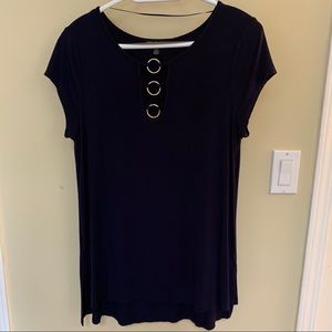 2/$30 Cable and Gauge Navy Knit Top
